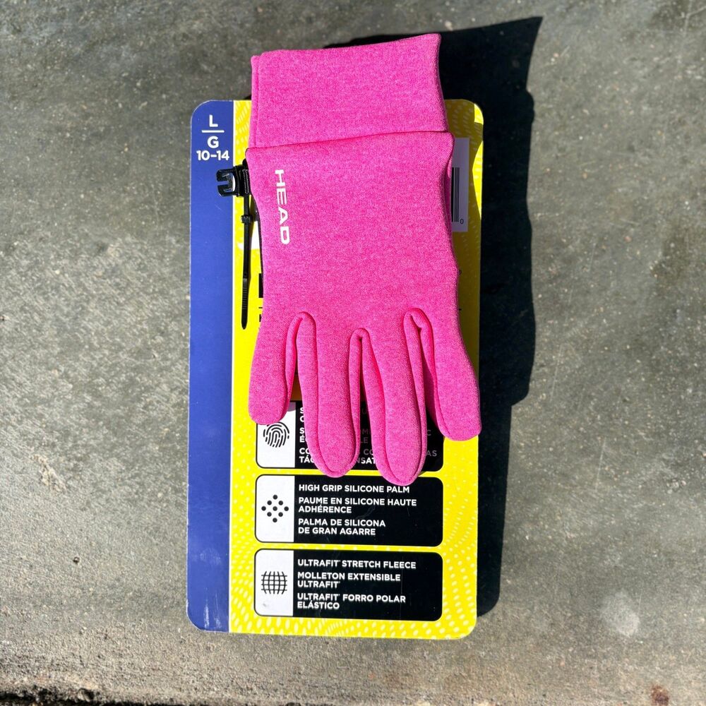 HEAD Kids Pink Touchscreen Gloves – New